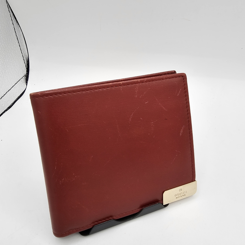 Gucci Red Leather Card Holder - Picture 1 of 9